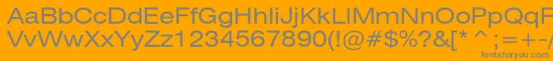 Heliosext Font – Gray Fonts on Orange Background