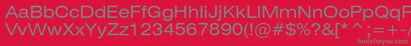 Heliosext Font – Gray Fonts on Red Background
