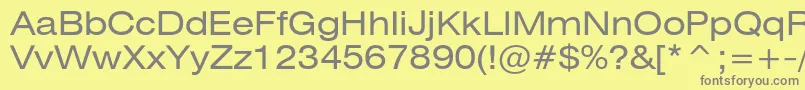 Heliosext Font – Gray Fonts on Yellow Background