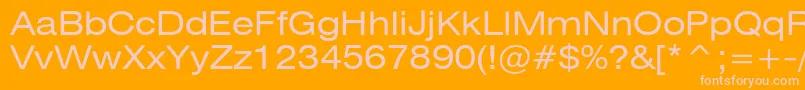Heliosext Font – Pink Fonts on Orange Background