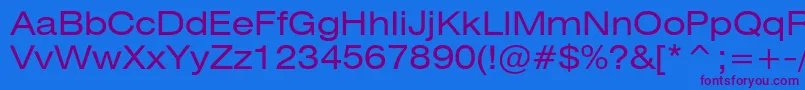 Heliosext Font – Purple Fonts on Blue Background