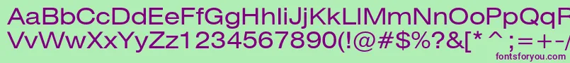 Heliosext Font – Purple Fonts on Green Background
