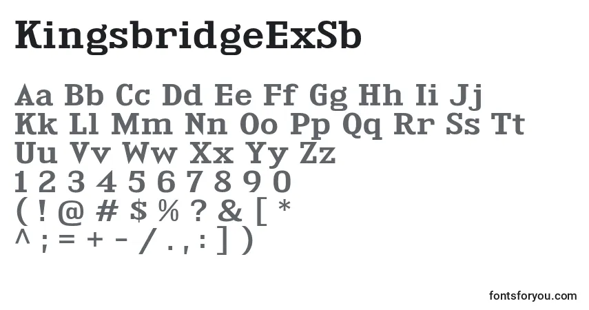 Шрифт KingsbridgeExSb – алфавит, цифры, специальные символы