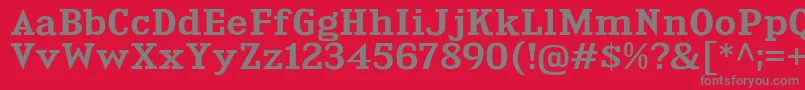 フォントKingsbridgeExSb – 赤い背景に灰色の文字