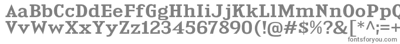 フォントKingsbridgeExSb – 白い背景に灰色の文字