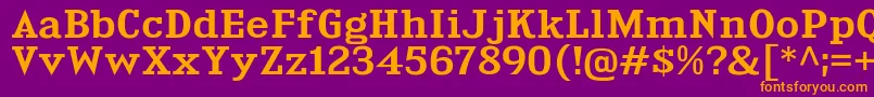 Шрифт KingsbridgeExSb – оранжевые шрифты на фиолетовом фоне