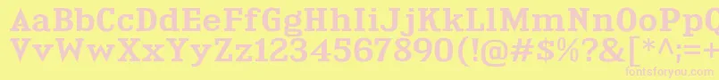 KingsbridgeExSb Font – Pink Fonts on Yellow Background