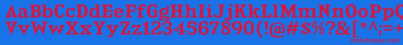 KingsbridgeExSb Font – Red Fonts on Blue Background