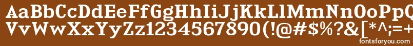 KingsbridgeExSb Font – White Fonts on Brown Background
