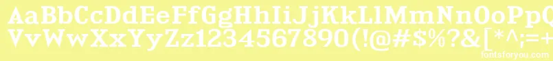 KingsbridgeExSb Font – White Fonts on Yellow Background