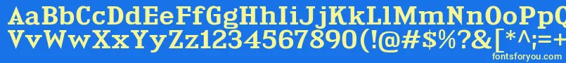 KingsbridgeExSb Font – Yellow Fonts on Blue Background