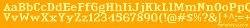KingsbridgeExSb Font – Yellow Fonts on Orange Background
