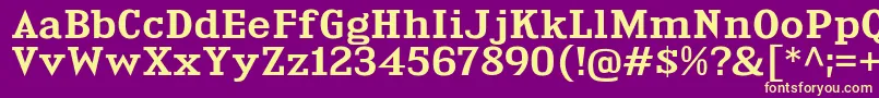 KingsbridgeExSb Font – Yellow Fonts on Purple Background