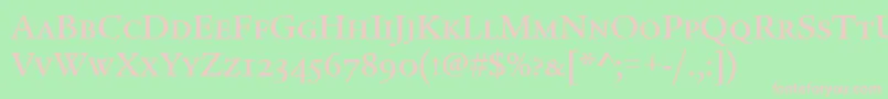 LegacySerifMdScItcTtMed Font – Pink Fonts on Green Background