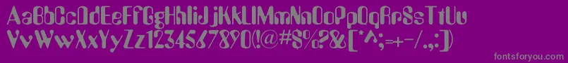 Omnicom Font – Gray Fonts on Purple Background