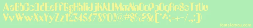 Omnicom Font – Yellow Fonts on Green Background