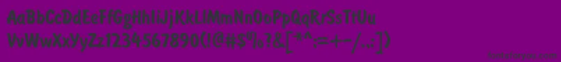 Шрифт BrusTyp – чёрные шрифты на фиолетовом фоне