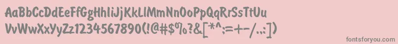 BrusTyp Font – Gray Fonts on Pink Background
