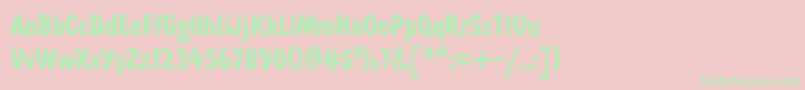 BrusTyp Font – Green Fonts on Pink Background