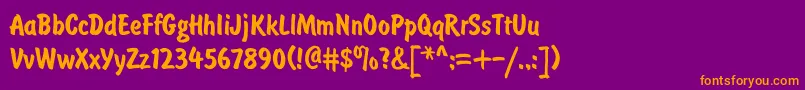 BrusTyp Font – Orange Fonts on Purple Background