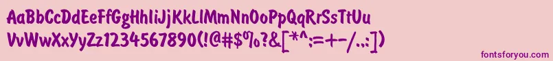 BrusTyp Font – Purple Fonts on Pink Background