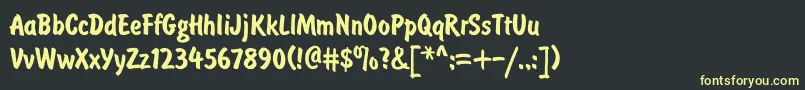BrusTyp Font – Yellow Fonts on Black Background