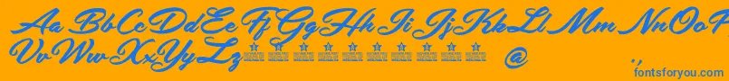 More about SafiraShinePersonalUse Font SafiraShinePersonalUse Font – Blue Fonts on Orange Background