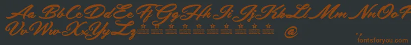 SafiraShinePersonalUse Font – Brown Fonts on Black Background