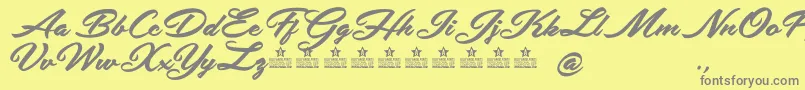 SafiraShinePersonalUse Font – Gray Fonts on Yellow Background