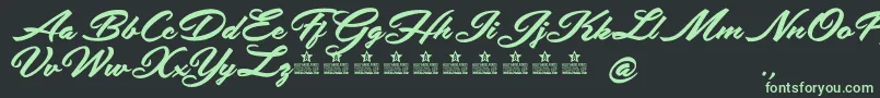 SafiraShinePersonalUse Font – Green Fonts on Black Background