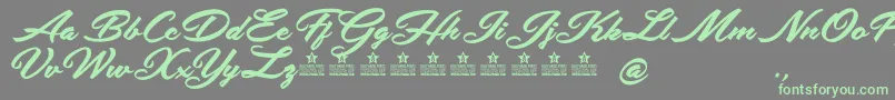 SafiraShinePersonalUse Font – Green Fonts on Gray Background