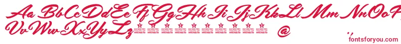 SafiraShinePersonalUse Font – Red Fonts on White Background