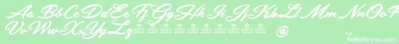 SafiraShinePersonalUse Font – White Fonts on Green Background