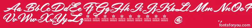 SafiraShinePersonalUse Font – White Fonts on Red Background
