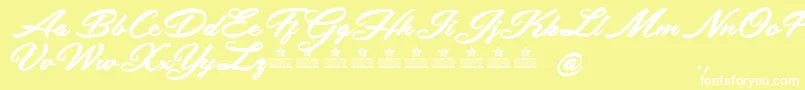 SafiraShinePersonalUse Font – White Fonts on Yellow Background