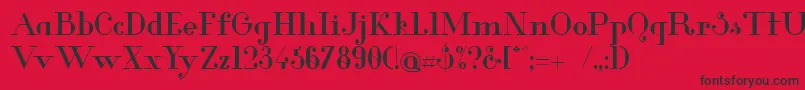 GlamorMedium Font – Black Fonts on Red Background