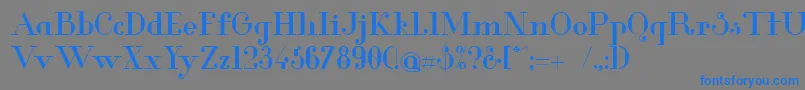 GlamorMedium Font – Blue Fonts on Gray Background