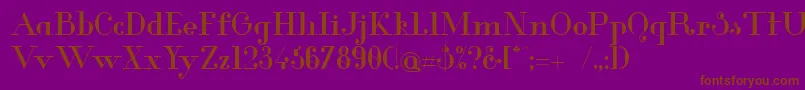 GlamorMedium Font – Brown Fonts on Purple Background