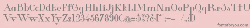 GlamorMedium Font – Gray Fonts on Pink Background