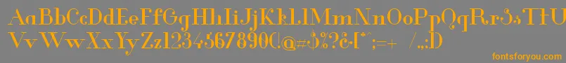 GlamorMedium Font – Orange Fonts on Gray Background