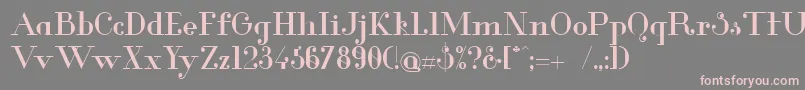 GlamorMedium-Schriftart – Rosa Schriften auf grauem Hintergrund