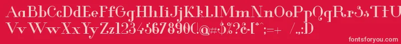 GlamorMedium Font – Pink Fonts on Red Background