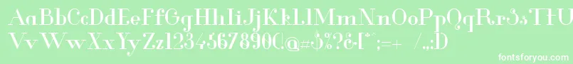 GlamorMedium Font – White Fonts on Green Background