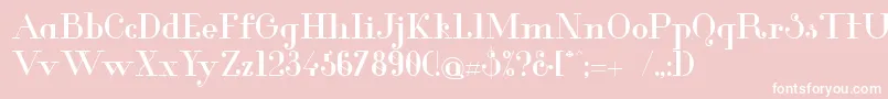 GlamorMedium Font – White Fonts on Pink Background