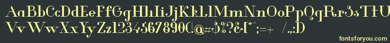 フォントGlamorMedium – 黒い背景に黄色の文字