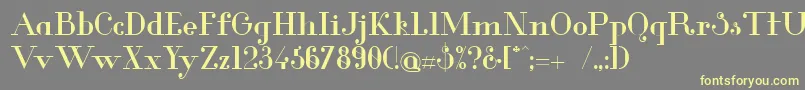 GlamorMedium Font – Yellow Fonts on Gray Background