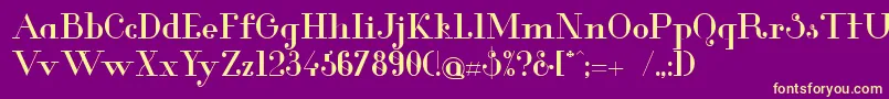 GlamorMedium Font – Yellow Fonts on Purple Background