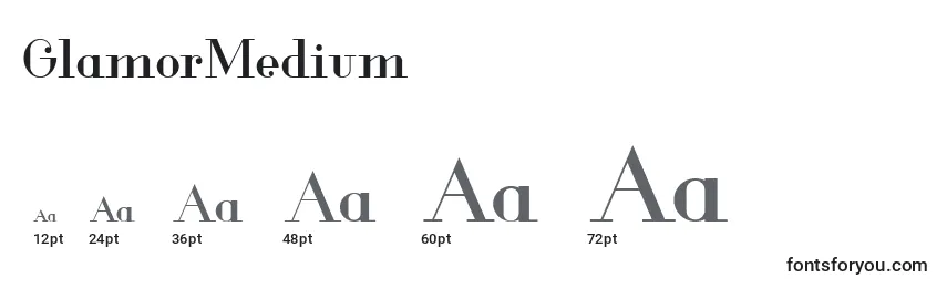 Размеры шрифта GlamorMedium (115560)