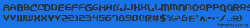 Jannsv2 Font – Black Fonts on Blue Background