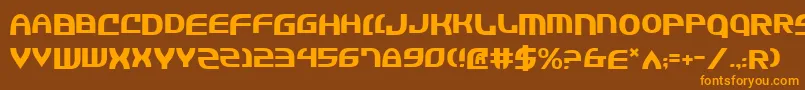 Jannsv2 Font – Orange Fonts on Brown Background